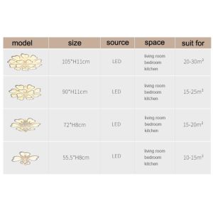 Acrylic ceiling lights with remote controller UK Style For home Decoration (WH