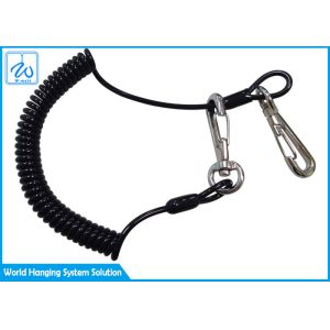 OEM PU Coated Retractable Tool Lanyard With Carabiner