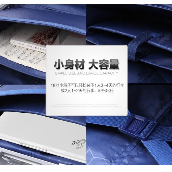 18 inch Multifunctional Trolley Suitcase with Password 17 Business Aluminum Frame for Men and Women