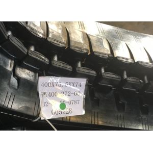 Width 400mm Excavator Rubber Tracks With 74 Links Black Color