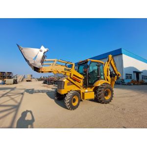Cheap Japan Shimadzu Hydraulic System 388 Snsc 4X4 Backhoe Wheel Loader With Front End Loader for sale