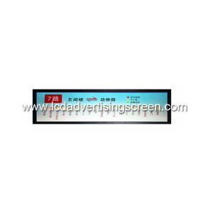 Wall Mounted Stretched Bar LCD Panel BUS Digital Signage Brightness 1000 Nit