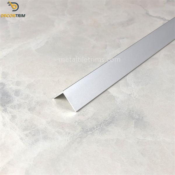 Quality Corrosion Resistant Tile Ceramic Trim 20mm ×20mm External Aluminum Trim Silver wholesale
