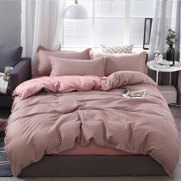 Polyester Fabric 4 Piece Bedding Set for 1.2m Bed White Five Star Hotel Bed Linen