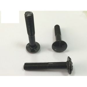 Metal Round Head Bolt M6 M8 M10 M12 , Short Square Neck Fully Threaded Bolts