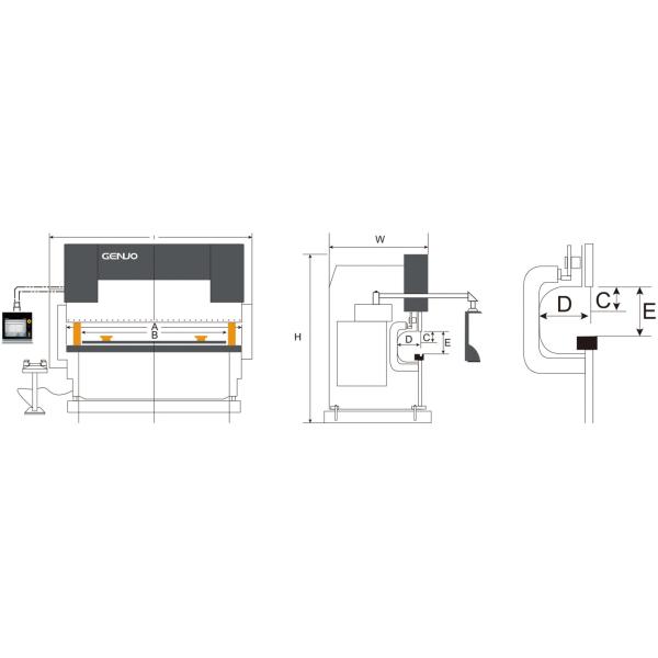 HTC PRO Press Brake SIEMENS Main Motor CNC Hydraulic Sheet Metal Bending Machine