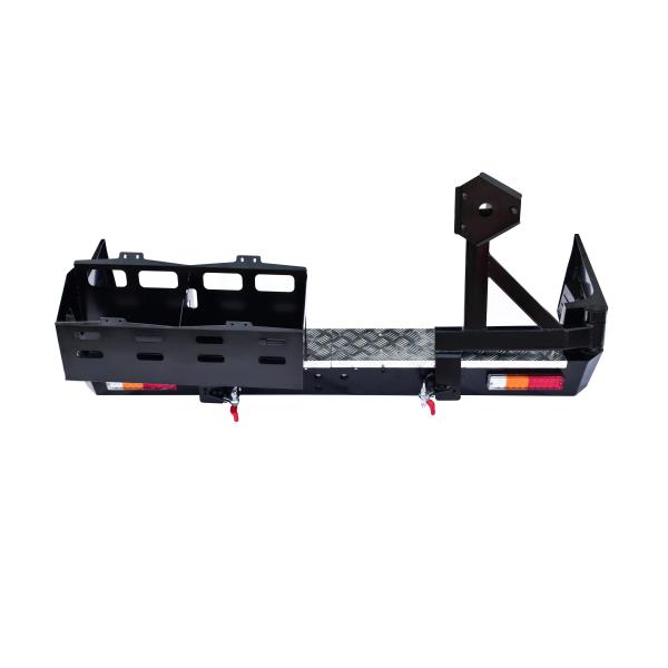Factory Price Steel Rear bumper with Led & tyre bracket & Dual Carrier 4x4 for