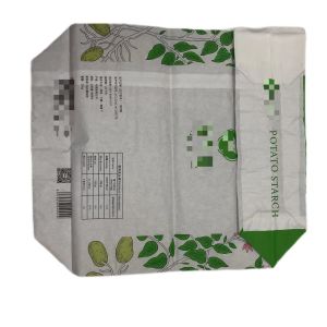 Cheap Custom Valve Type Multiwall Paper Sack Industrial Packaging Starch With Lamination for sale