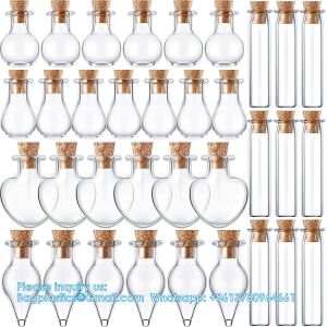 Small Mini Glass Bottles Jars With Cork Stoppers.Wishing Bottle Drifting Bottle