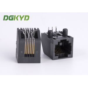 Unshield 6p6c Rj12 Phone Jack RJ11 Jack Single Port With Side Entry