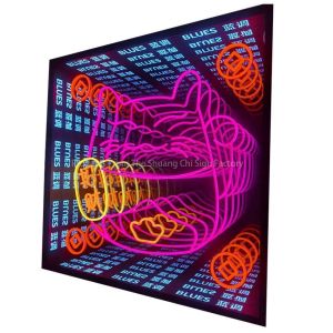 Transform Your Space with Infinite Mirror 3D Custom Led Neon Sign Embrace