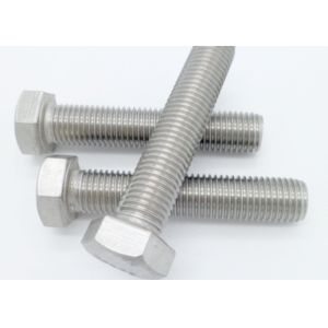 China Stainless Steel 2205 2507 904L Hex metal Bolts for Marine and Chemical Use 1/2”-13 and Brushed Finish on sale