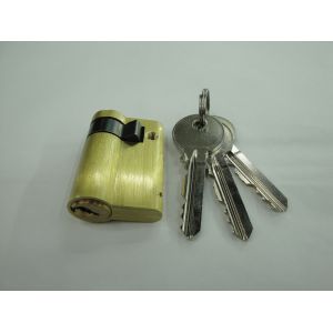 45mm(35*10) Euro Profile Brass Half Cylinder Lock with 3 brass normal keys
