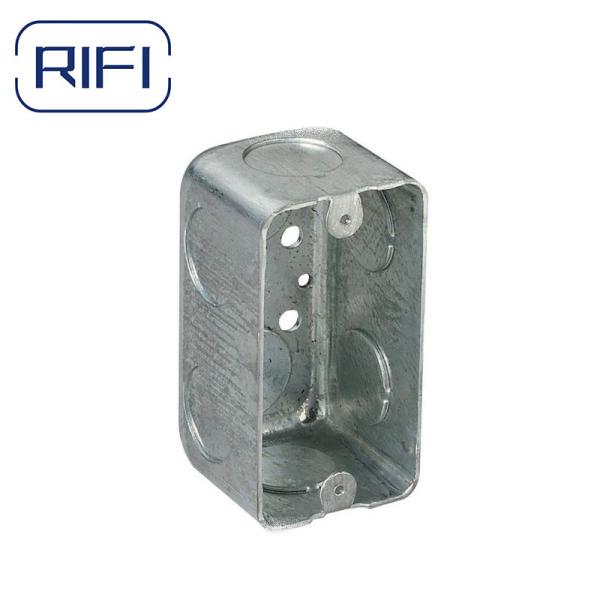 Quality Utility Rectangle Steel Electrical Junction Box With Raised Grounding Screw wholesale