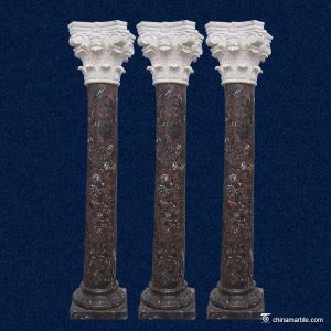 China marble Stone Carving Sculpture The mixed marble column CL-02