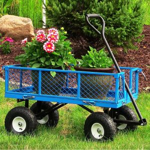 86*46*85 Dimension Four-wheel Mesh Trolley Moving Carts for Effortless Transport