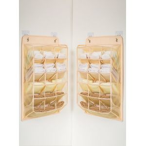 3D NEW DURABLE CLOSET HANGING ORGANIZER WITH 3D MESH POCKETS, WALL SHELF