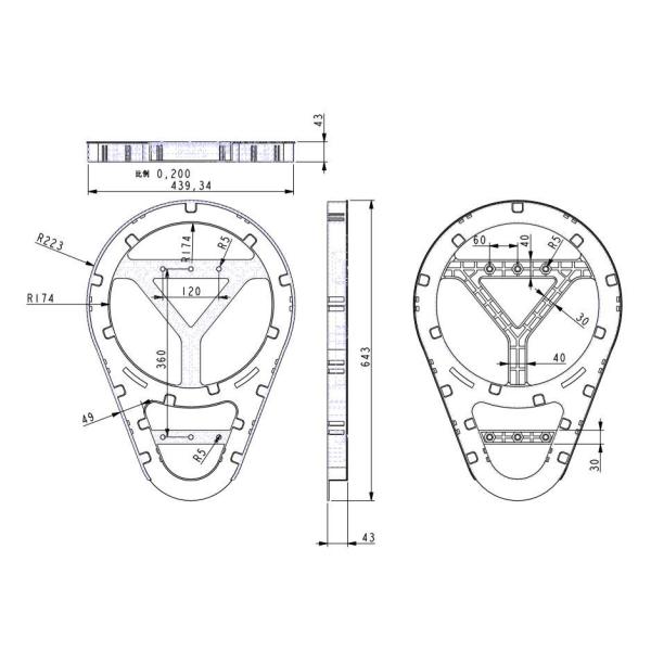 Outdoor Cable Storage Bracket Unit FSU-D600 PP Pole Mounted 12 Meters