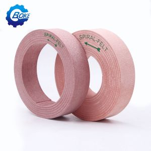 High Brightness Spiral Felt Buffing Wheel For Glass Polishing On Beveling