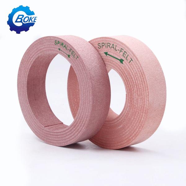 High Brightness Spiral Felt Buffing Wheel For Glass Polishing On Beveling