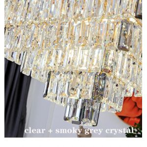Hardwired Hanging Iron Chandelier Ceiling Crystal Chandelier