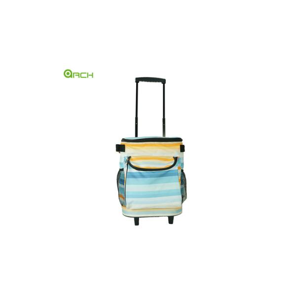 Quality Wheeled Cooler Bag with One Front Pocket and Two Side Pockets wholesale