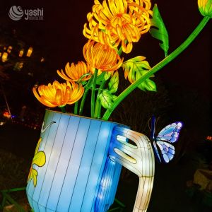 Zigong Lantern Manufacturer - Chrysanthemum Design Lantern for Holiday Mall
