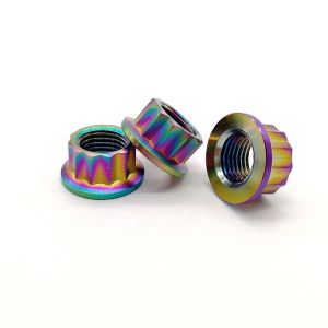GR5/Ti6AL4V 12 Point Flange Nut Titanim Gr5 Material M5 M6 M8 ISO9001