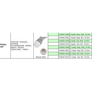 Compatible HP TPU One Piece 5 lead ECG Cable With Snap IEC For M1722A/B