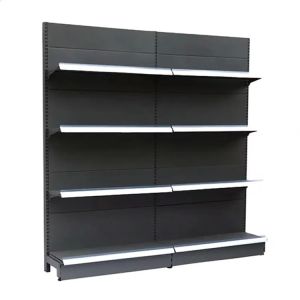 Frosted Grey Gondola Display Shelf For Shops And Supermarket Medium Duty