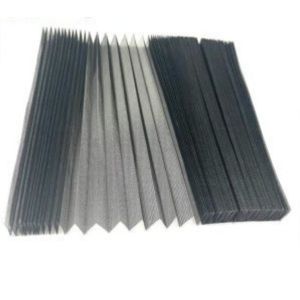 Black Colored Pleated Mosquito Screen 18x16 Mesh 2.4m Width X 10m Long