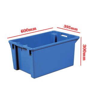 Nested Height 60mm Plastic Crate for Space-Saving and Organized Storage 600*395
