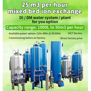 Stainless Steel Demineralized Water Plant 10000L Capacity With PLC Control