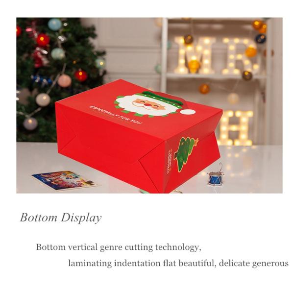Embossing Flat Pack Xmas Eco Friendly Gift Box Packaging Ultraportable