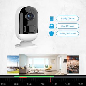 Glomarket Smart Home Wifi Wireless Camera Low Power 3MP Solar Battery Hd Night