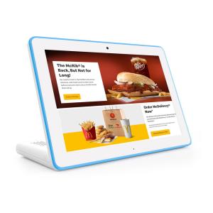 China 10.1 L Shape Android 8.1 All In One Touchscreen Laptop Kiosk NFC POE Tablet PC on sale