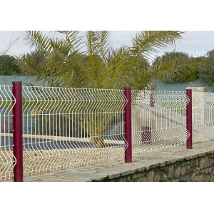 PVC Coated Welded Wire Mesh Fence,3 bends wire mesh fence with post