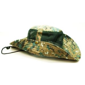 Breathable Vented Mesh Cotton Bucket Hat For Men Camouflaged Patterns Available