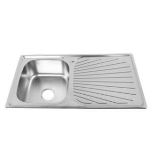 Single Bowl Drop In Stainless Steel Single Bowl Sink With Drainboard
