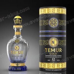 Crystal White Flint Custom Glass Bottle 750 ML For Luxury Liquor And Spirit