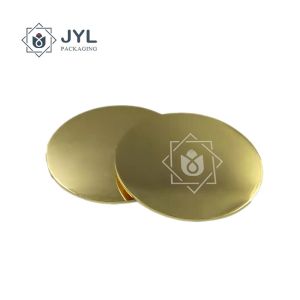 Recyclable Engraved Candle Lids , Lightweight Rustproof Candle Gold Lid