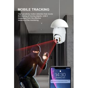 3MP Hd Night Vision Two Way Voice Wifi Camera Dome Wireless Security Bulb Ptz