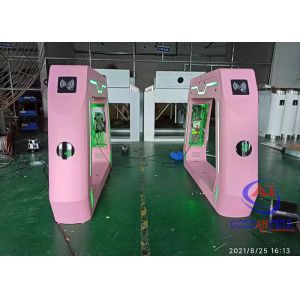 Acrylic Barrier Lane Speed Gate Turnstiles Led Lighting Solid Cabinet