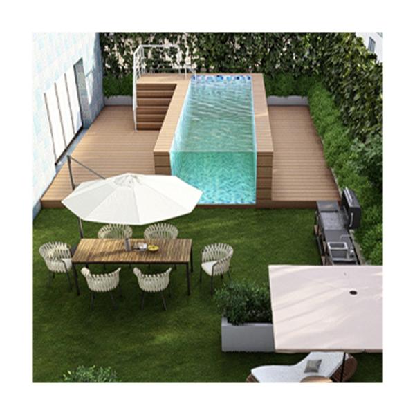 Acrylic Panel Density 1.2g/cm3 Composite Steel Outdoor Pool with Endless Pool