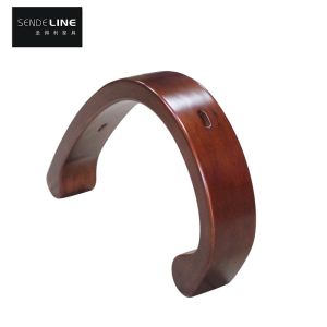 Modern Reddish Brown Solid Wooden Chair Armrest Increase Comfort And Support