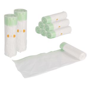 Eco Friendly Thick 0.05mm Recyclable Garbage Bags With Drawstring