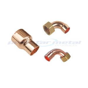 Straight / Bend Cylinder Metric Thread Adapters 8x3/4" Copper End Feed For AC