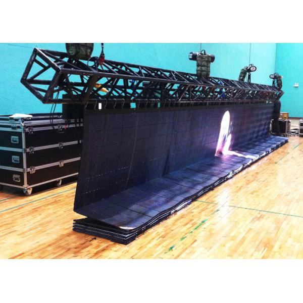 IP43 Rental LED Screen For Stage , Flexible And Foldable Black P6 LED Module