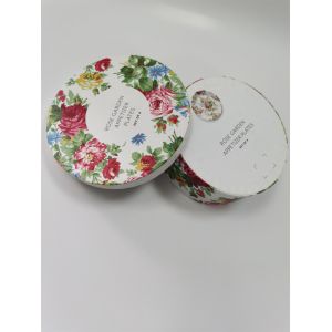 CMYK Die Cut Gift Box Folding Aseptic / Biodegradable Round Shape