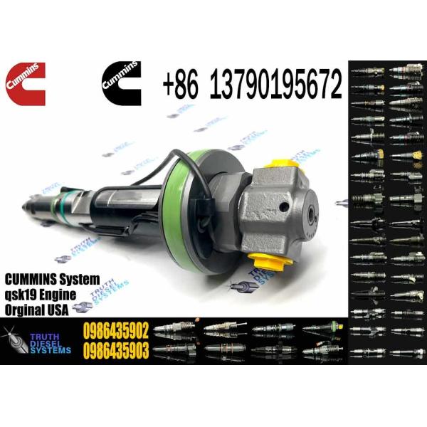 Quality Auto Parts Common Rail Diesel Fuel Injector 0986435902 For Cummins QSK19 QSK38 QSK60 wholesale